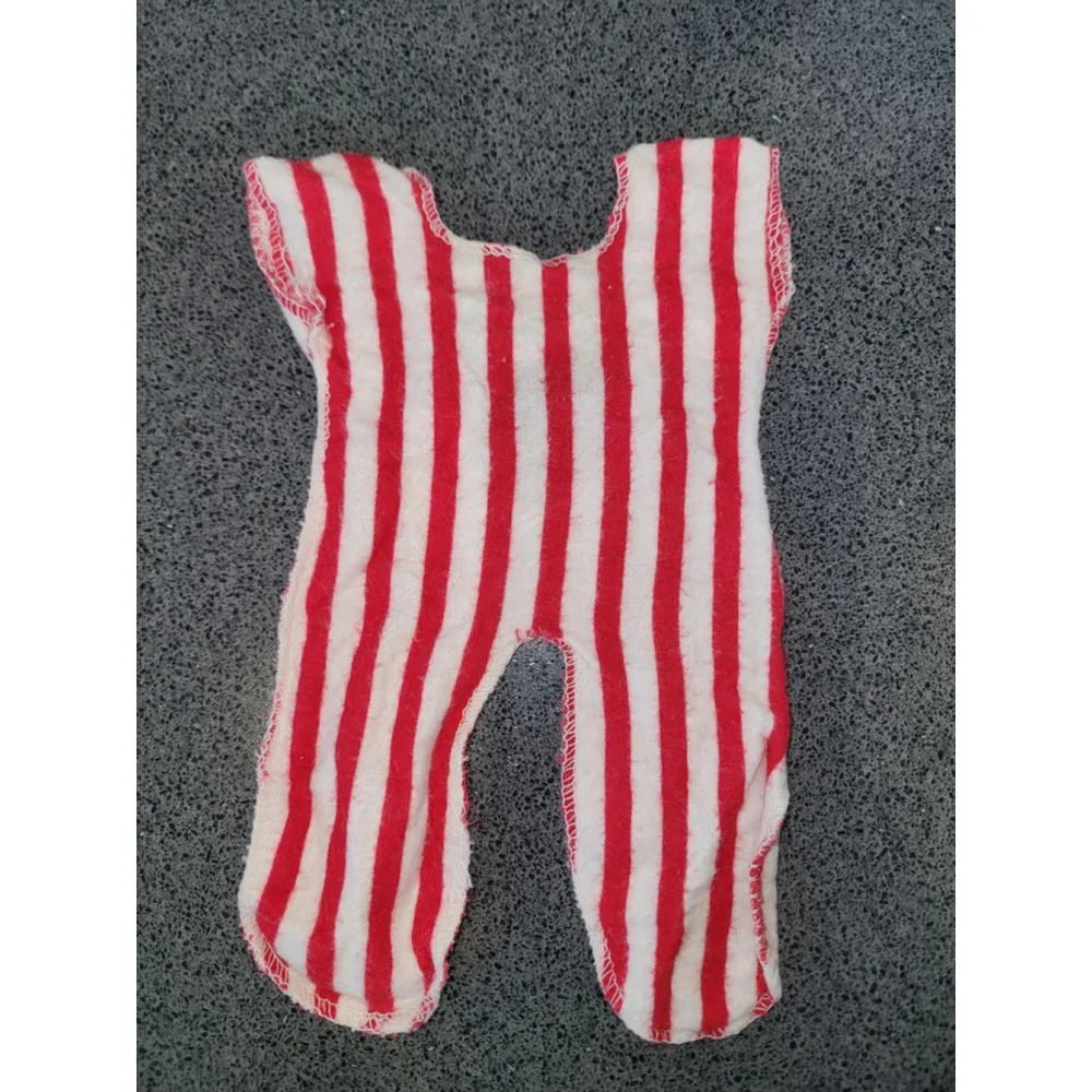 Vintage Cabbage Patch Newborn Red White Striped Sleeper Footed Pajamas